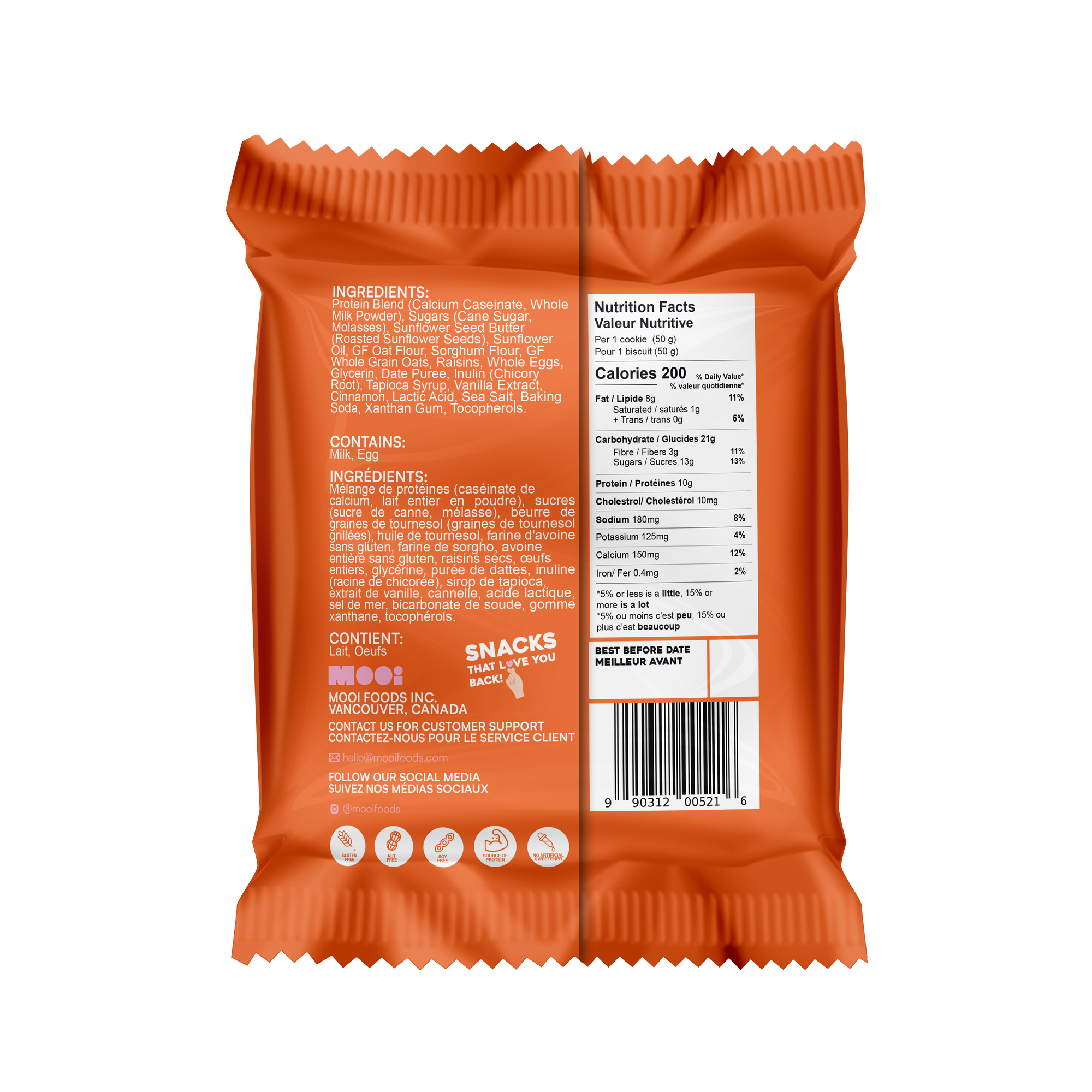 Oatmeal Raisin Mini Protein Cookies - 50 Gram