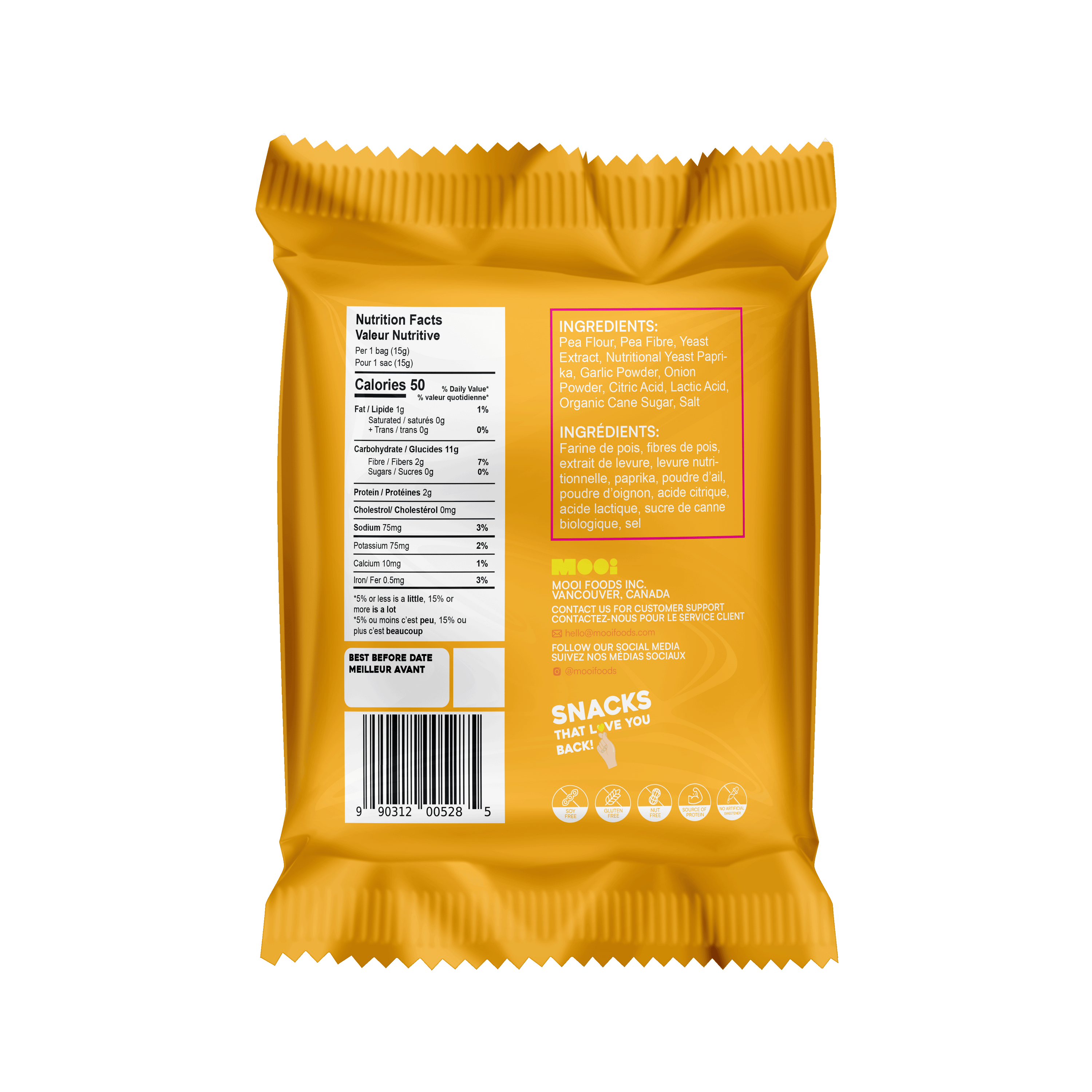 Cheddar Cheese Protein & Fibre Vegan Pea Puffs 15 G