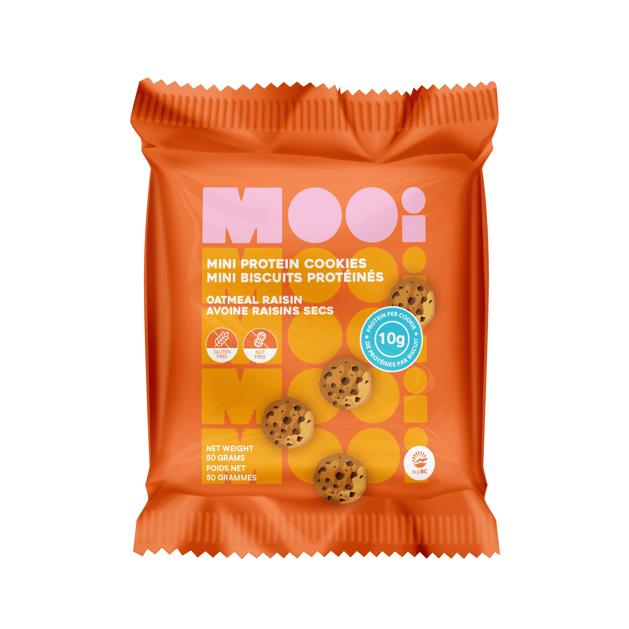 Oatmeal Raisin Mini Protein Cookies - 50 Gram